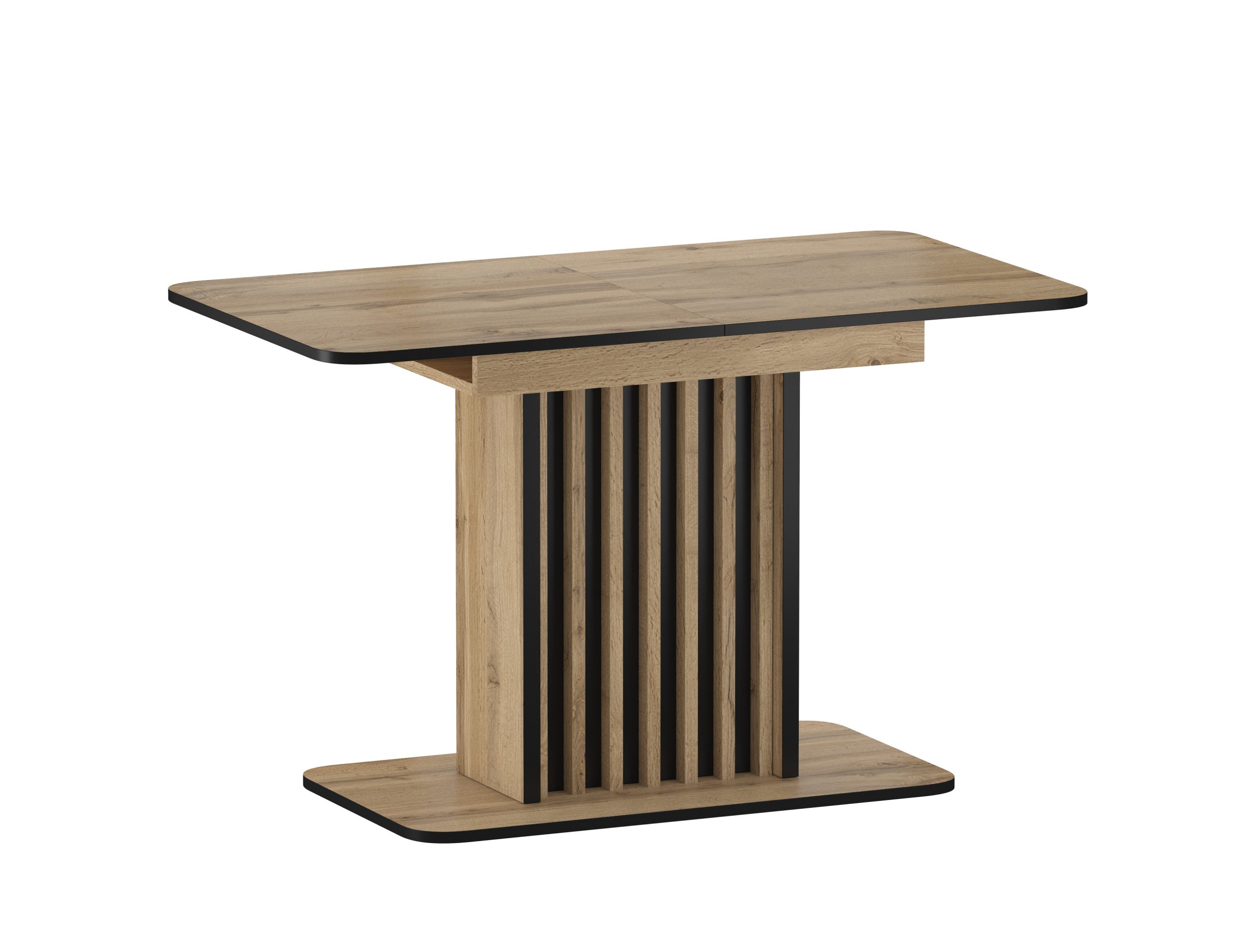 Трапезна маса KENT разтегат.дъб артисан/черно