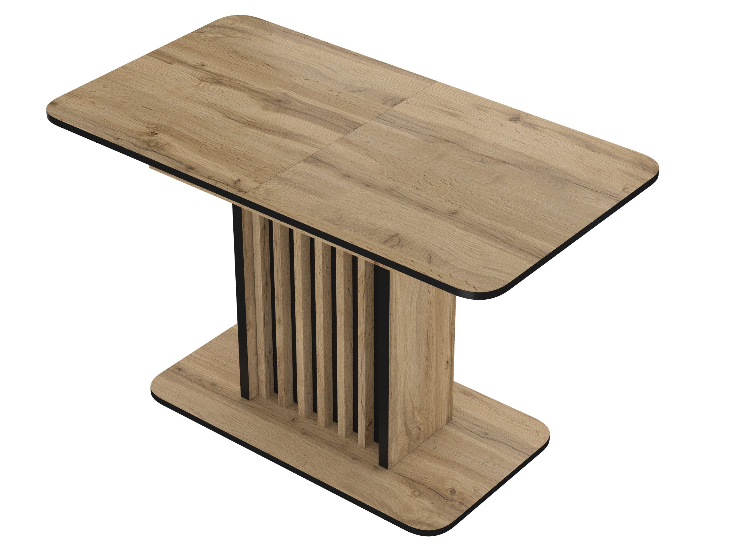 Трапезна маса KENT разтегат.дъб артисан/черно