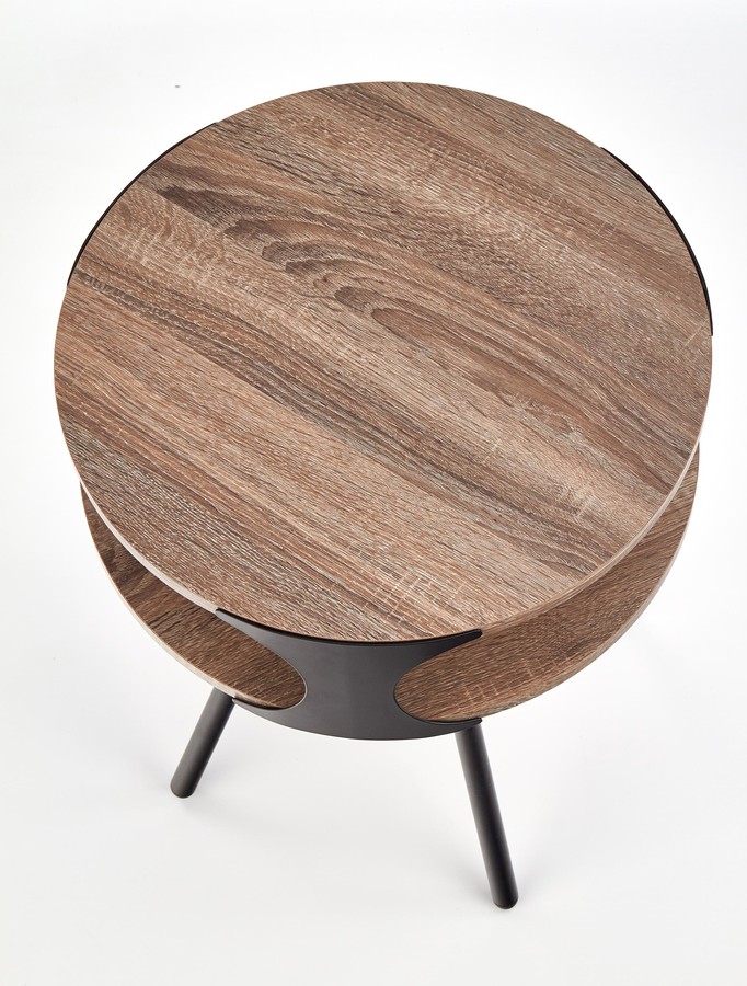 Холна маса – тъмен дъб сонома / черна