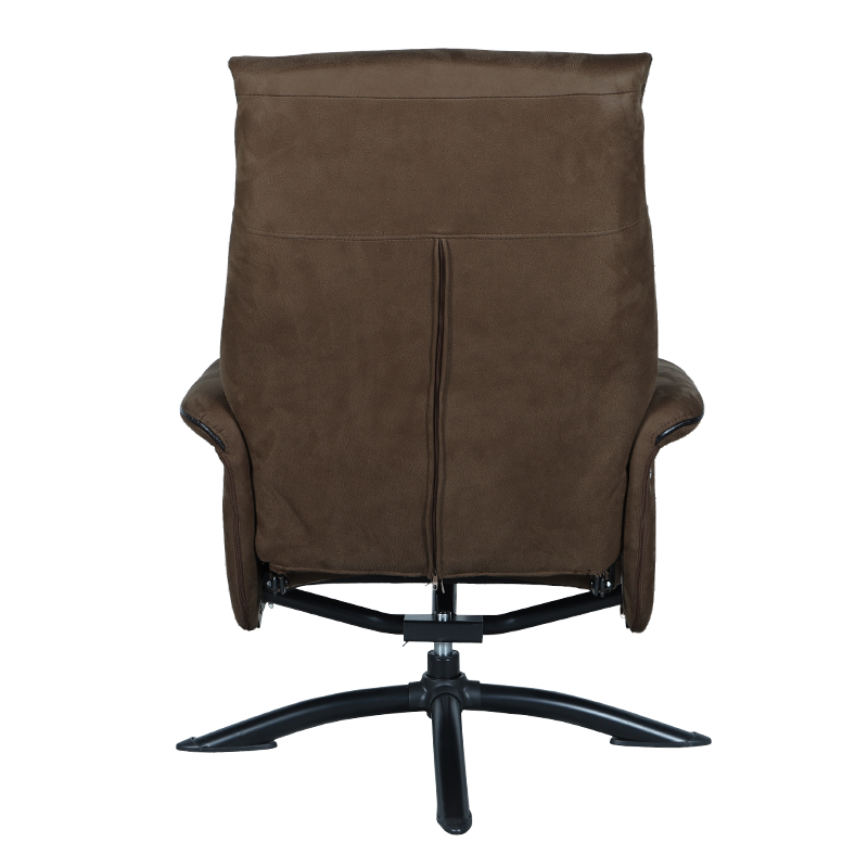 Кресло с табуретка – кафяво