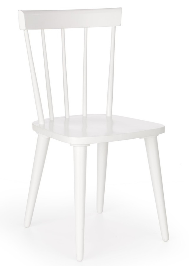 Дървен стол – бял