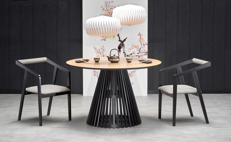 Велурен стол – сив/черен