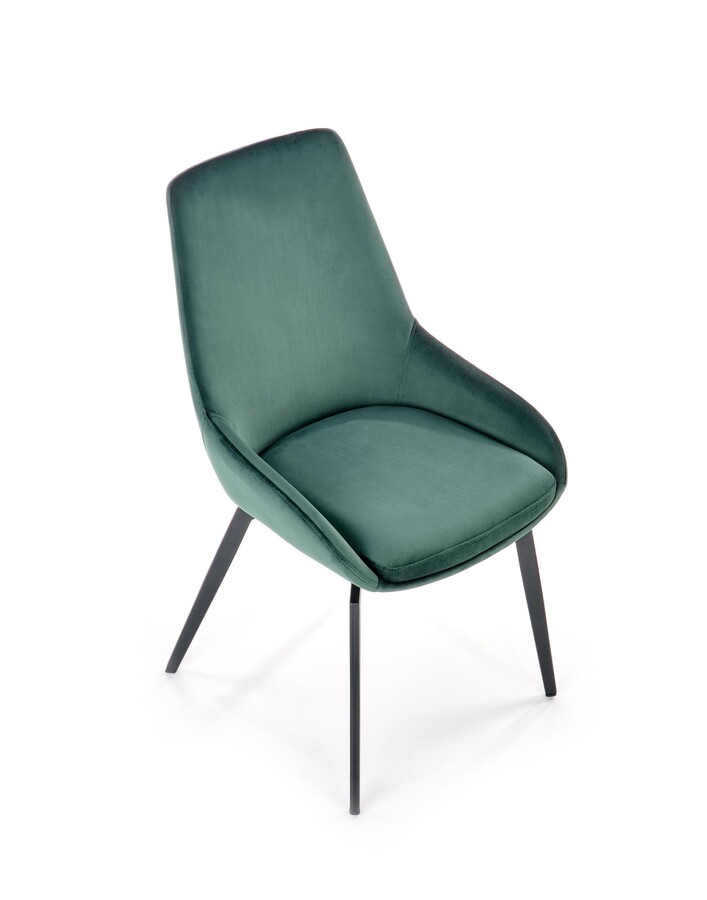 Кадифен стол – тъмно зелен