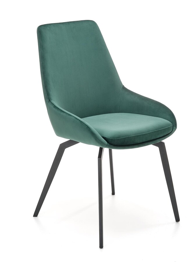 Кадифен стол – тъмно зелен