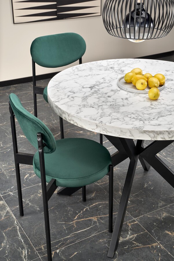 Велурен стол- тъмнозелено