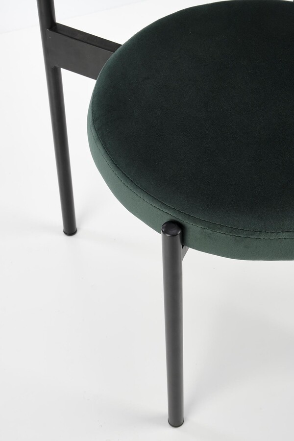 Велурен стол- тъмнозелено