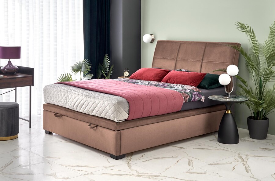 Легло с място за съхранение- бежово