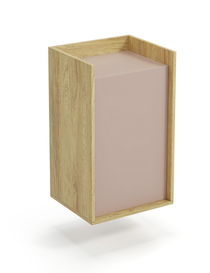 Шкаф – естествена хикори / антично розово