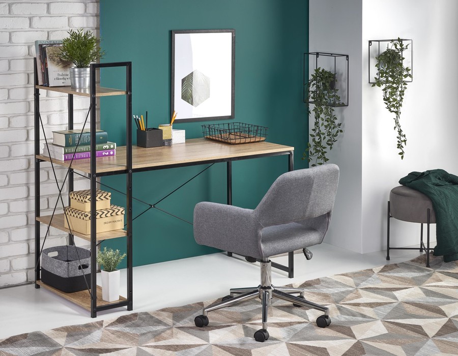 Бюро – дъб сонома / черно