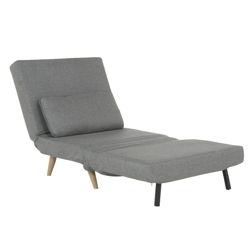 Разтегателен фотьойл – светлосив