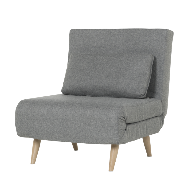 Разтегателен фотьойл – светлосив