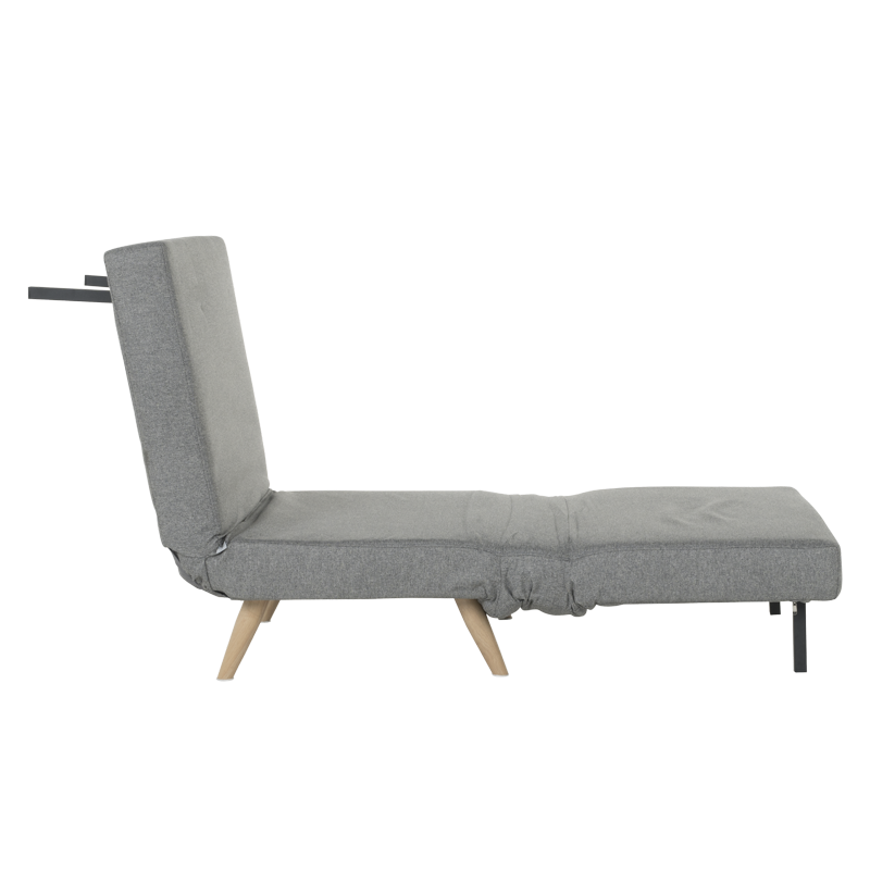 Разтегателен фотьойл – светлосив