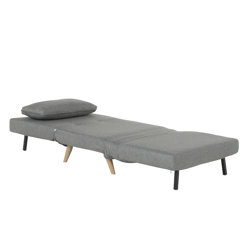 Разтегателен фотьойл – светлосив