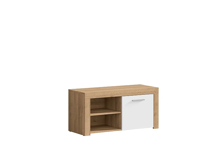 Шкаф за обувки BALDER SFK1D дъб ривиера / бял гланц