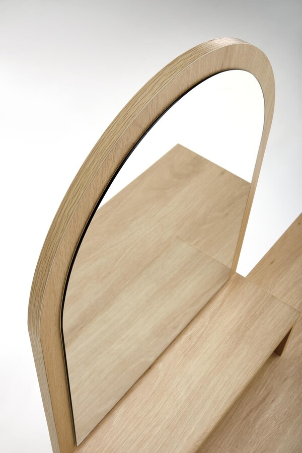 Тоалетка с огледало – натурален/черен