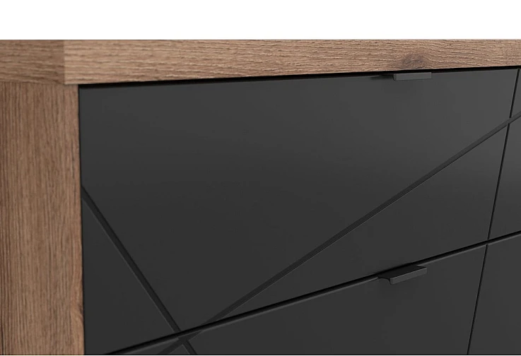 ТВ шкаф FORN RTV2S дъб делано / черно мат