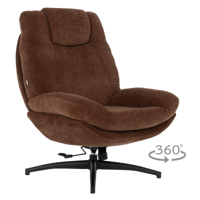 Кресло с табуретка PORTO - кафяво