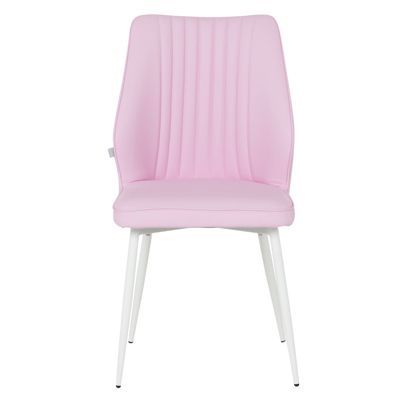 Трапезен стол LAREDO 3 Y силиконова кожа – розов 14