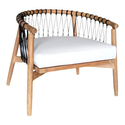 Кресло цвят натурал-бял