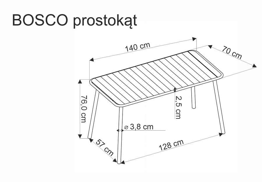 Маса  140×70 – черна
