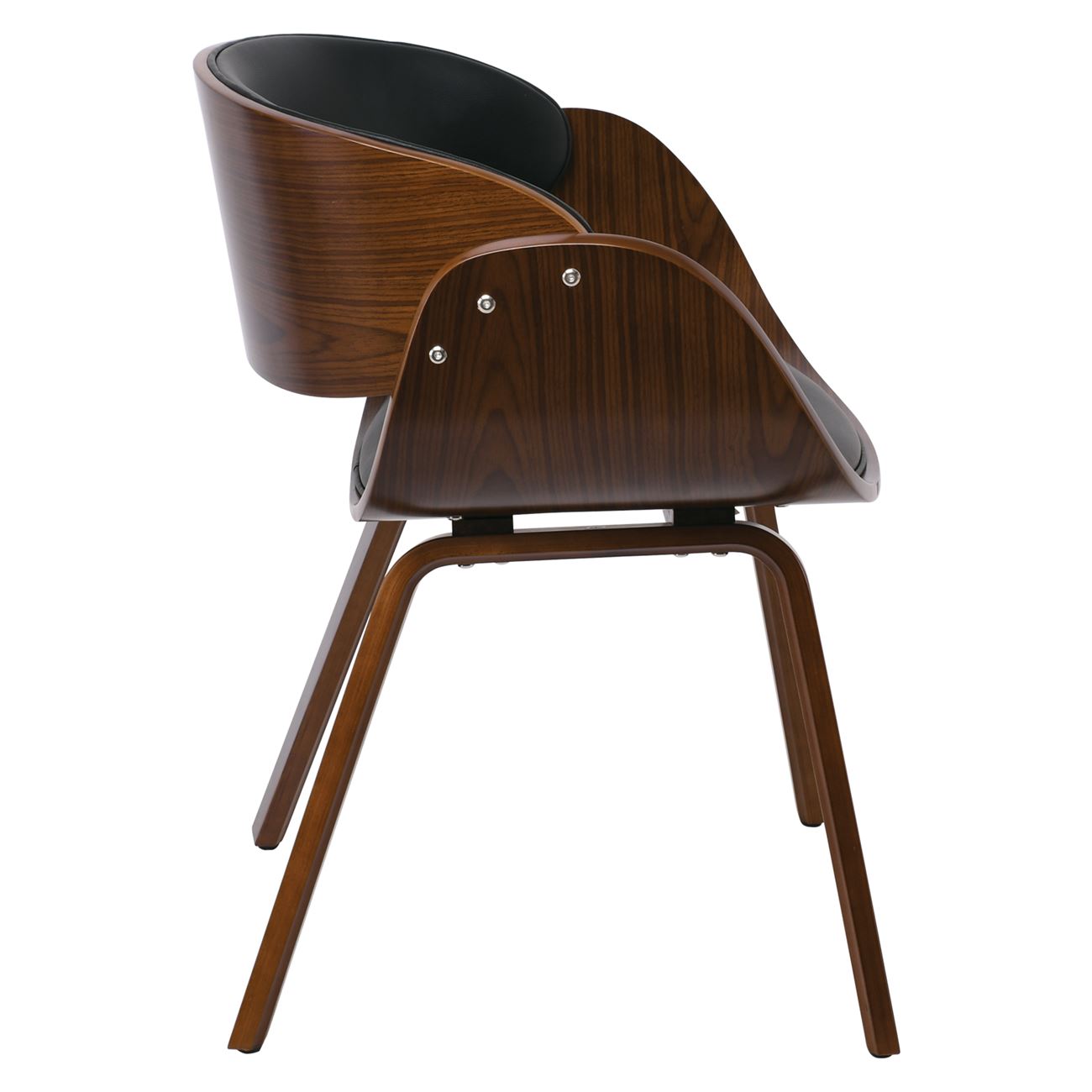 Кресло цвят черен-орех