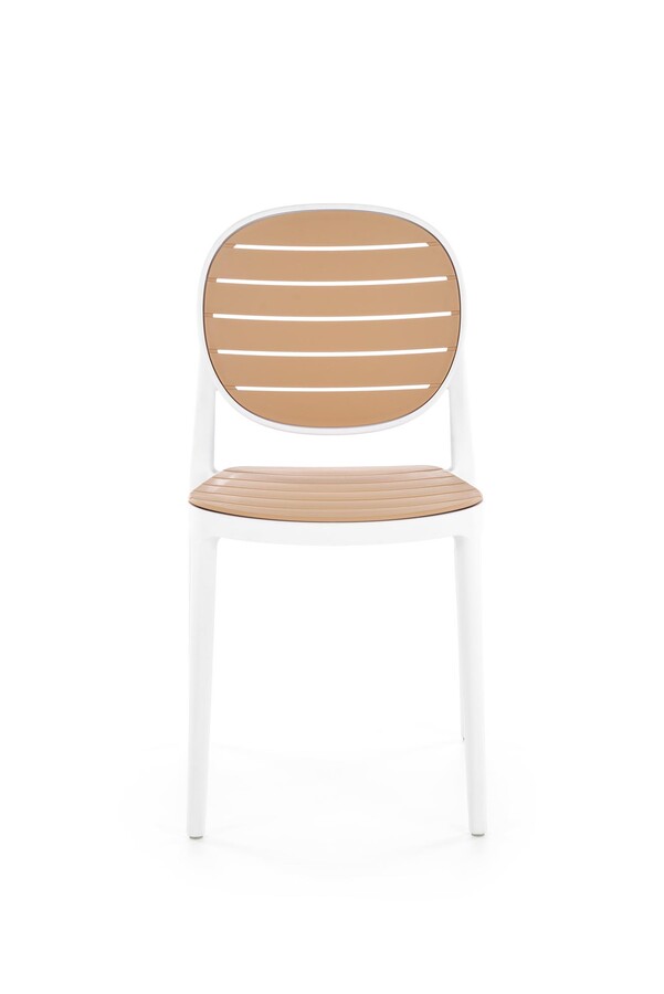 Пластмасов стол – натурално/бяло