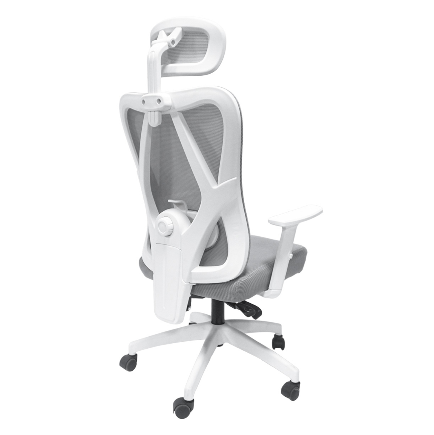 Офис стол в бяло и сиво