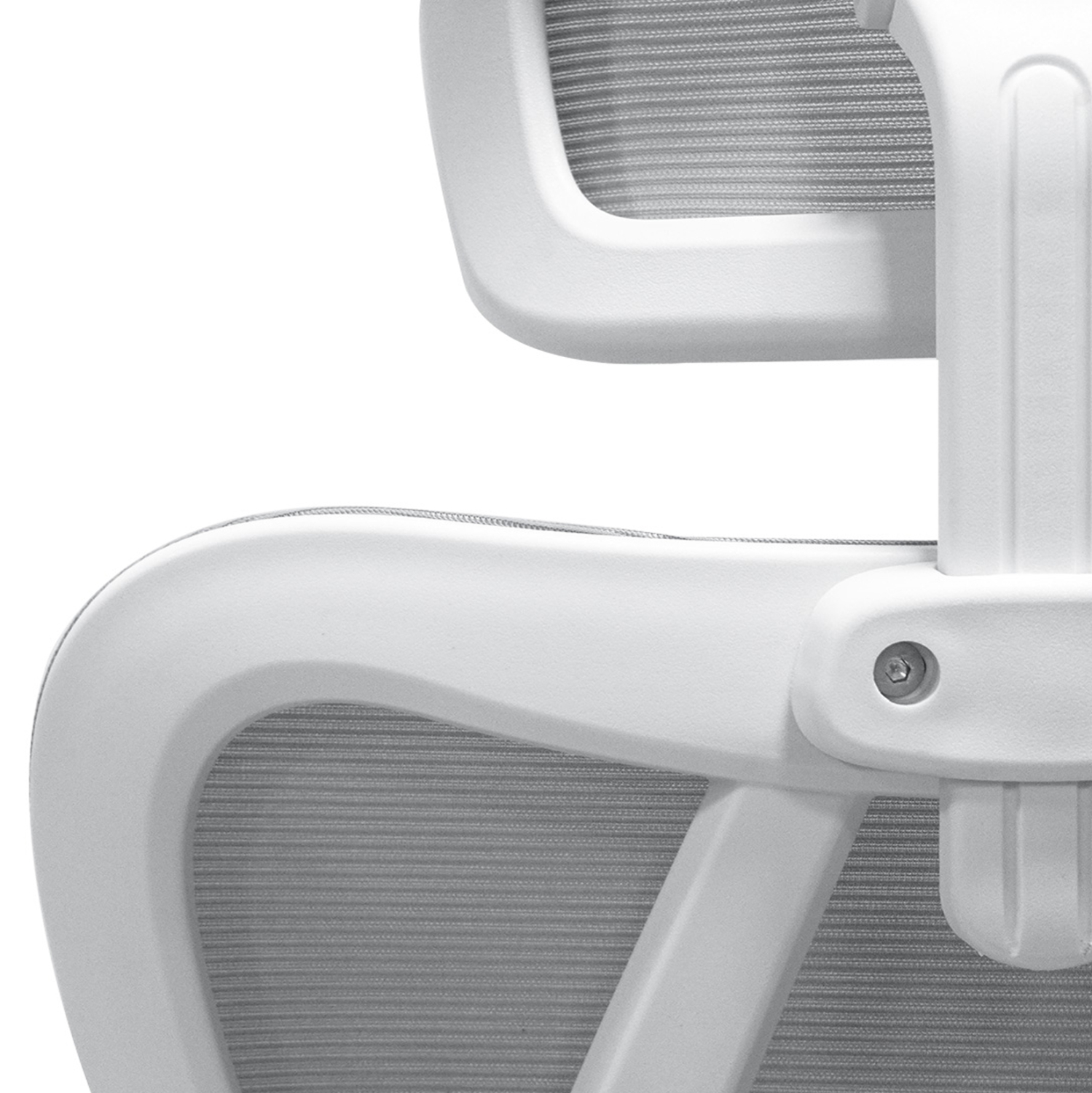 Офис стол в бяло и сиво