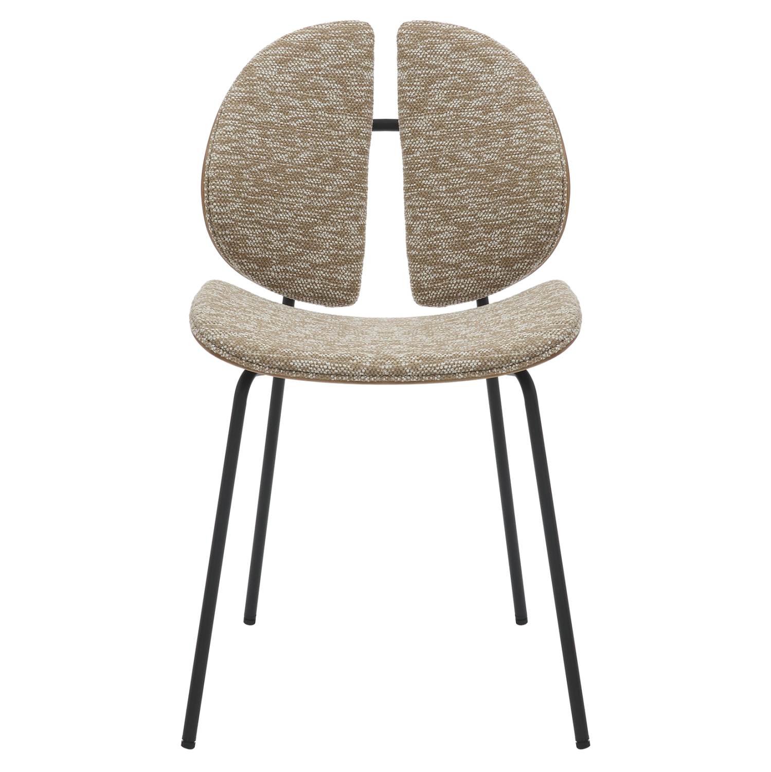 Дървен стол в черен-бежов цвят