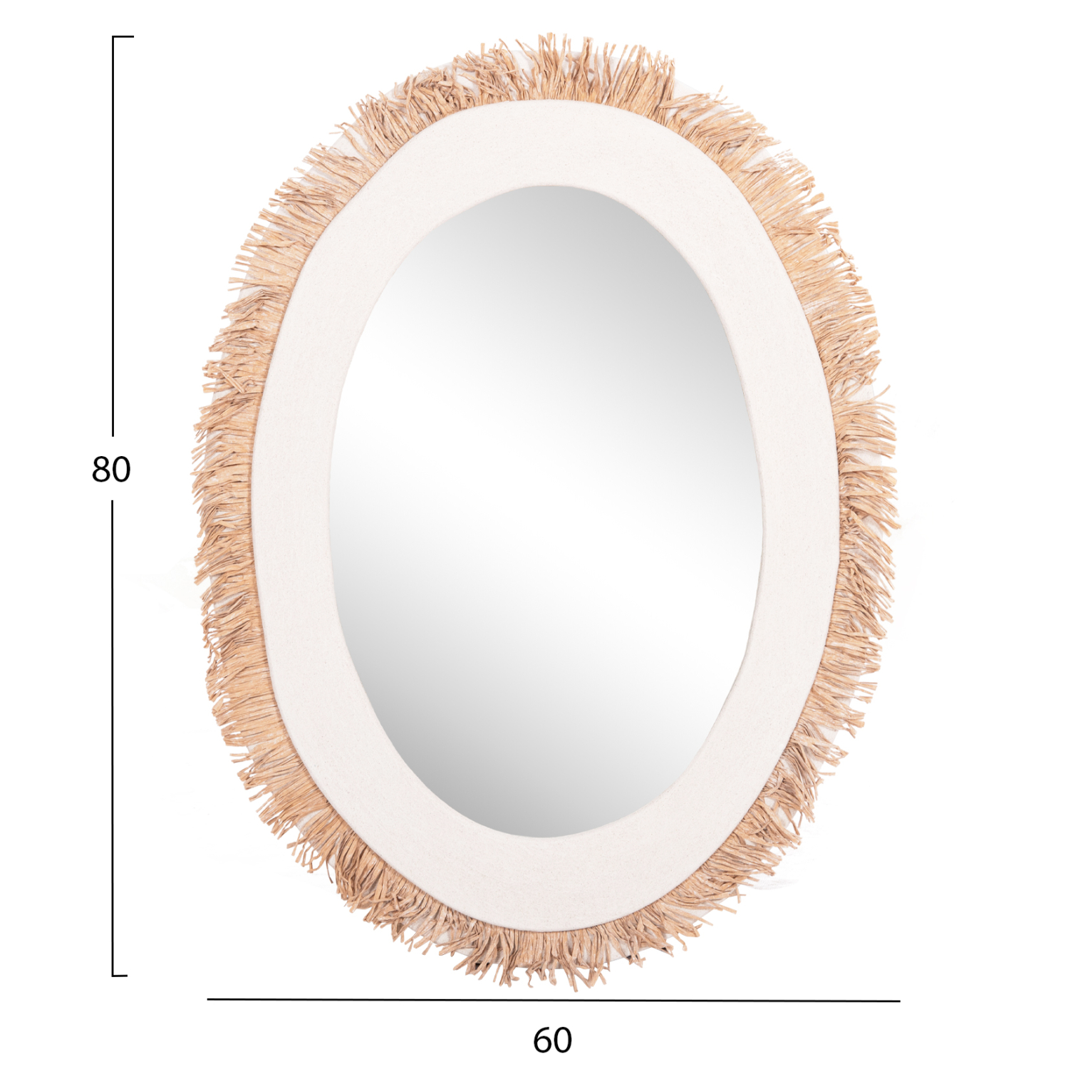 Огледало в бяло-натурално изпълнение