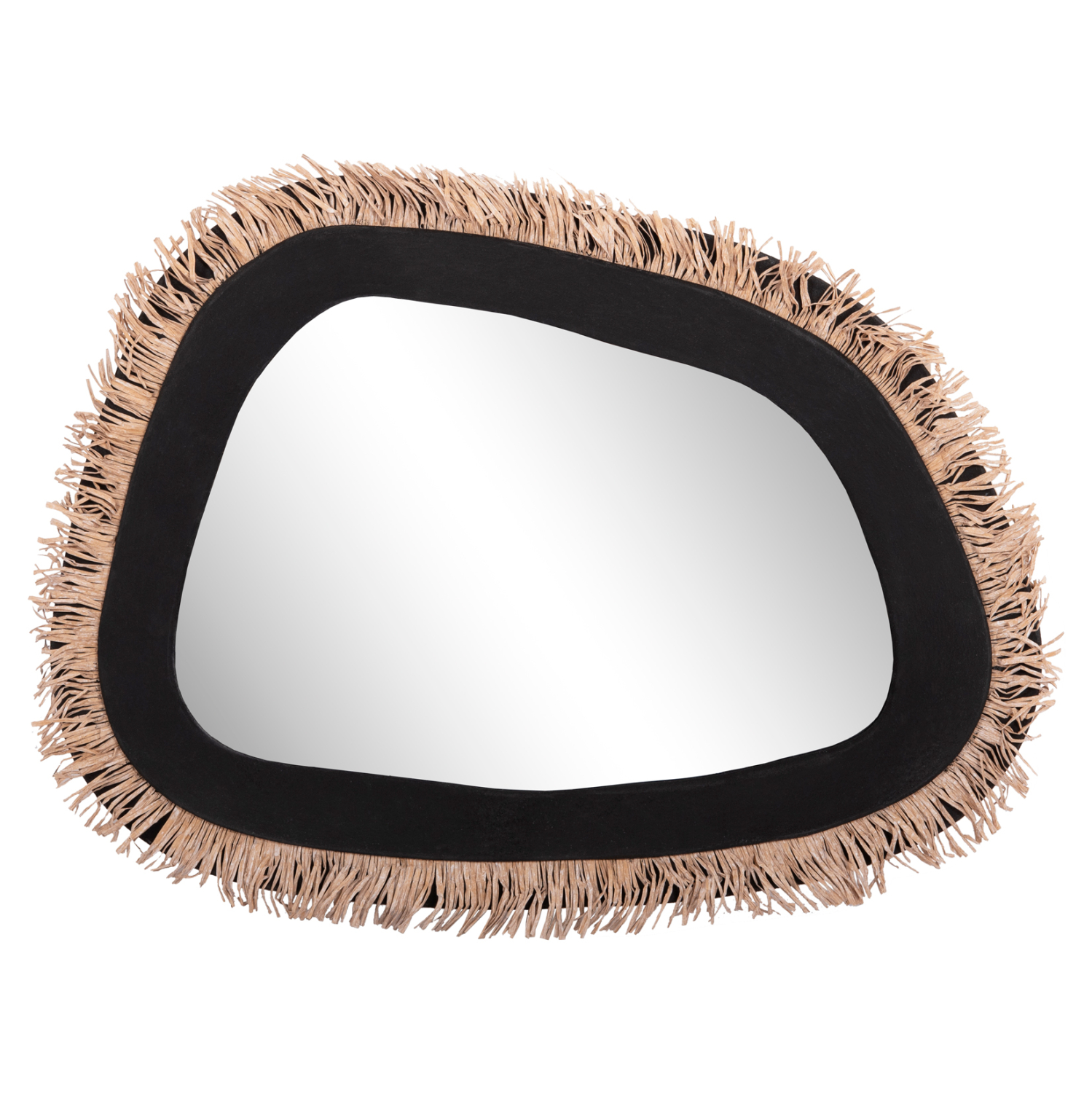 Огледало Санторини в черен-натурал цветови вариант