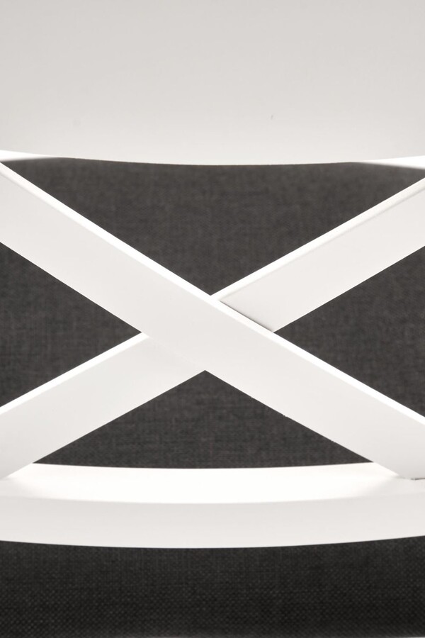 Дървен стол – сиво/бял