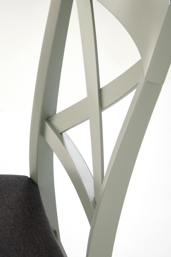 Дървен стол – сиво/зелено