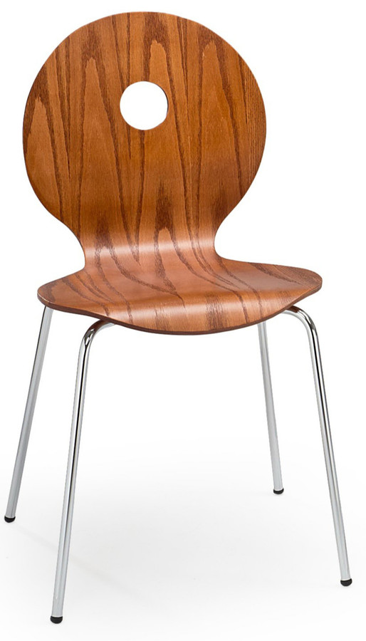 Тапициран стол в цвят череша