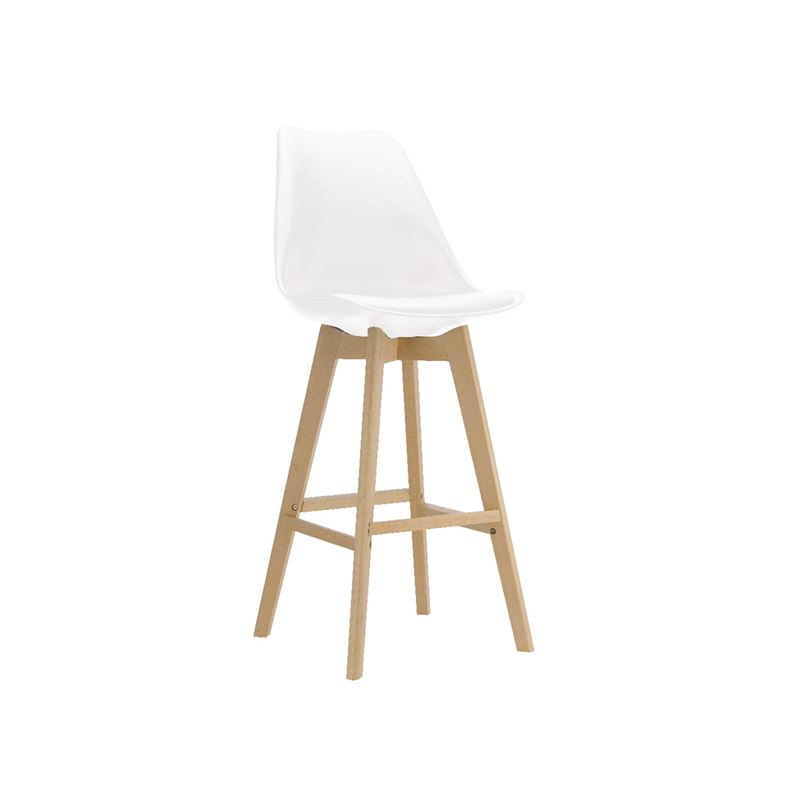 Бар стол 67см – бял цвят