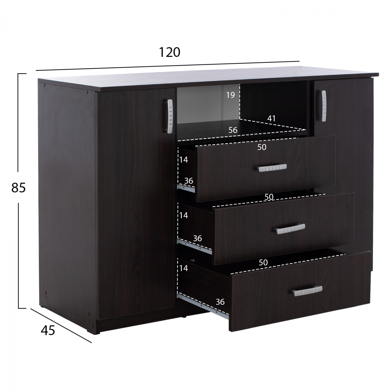 Бюфет цвет венге