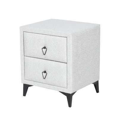 Нощно шкафче за спалня KOLAJEN LINEN - сив 02