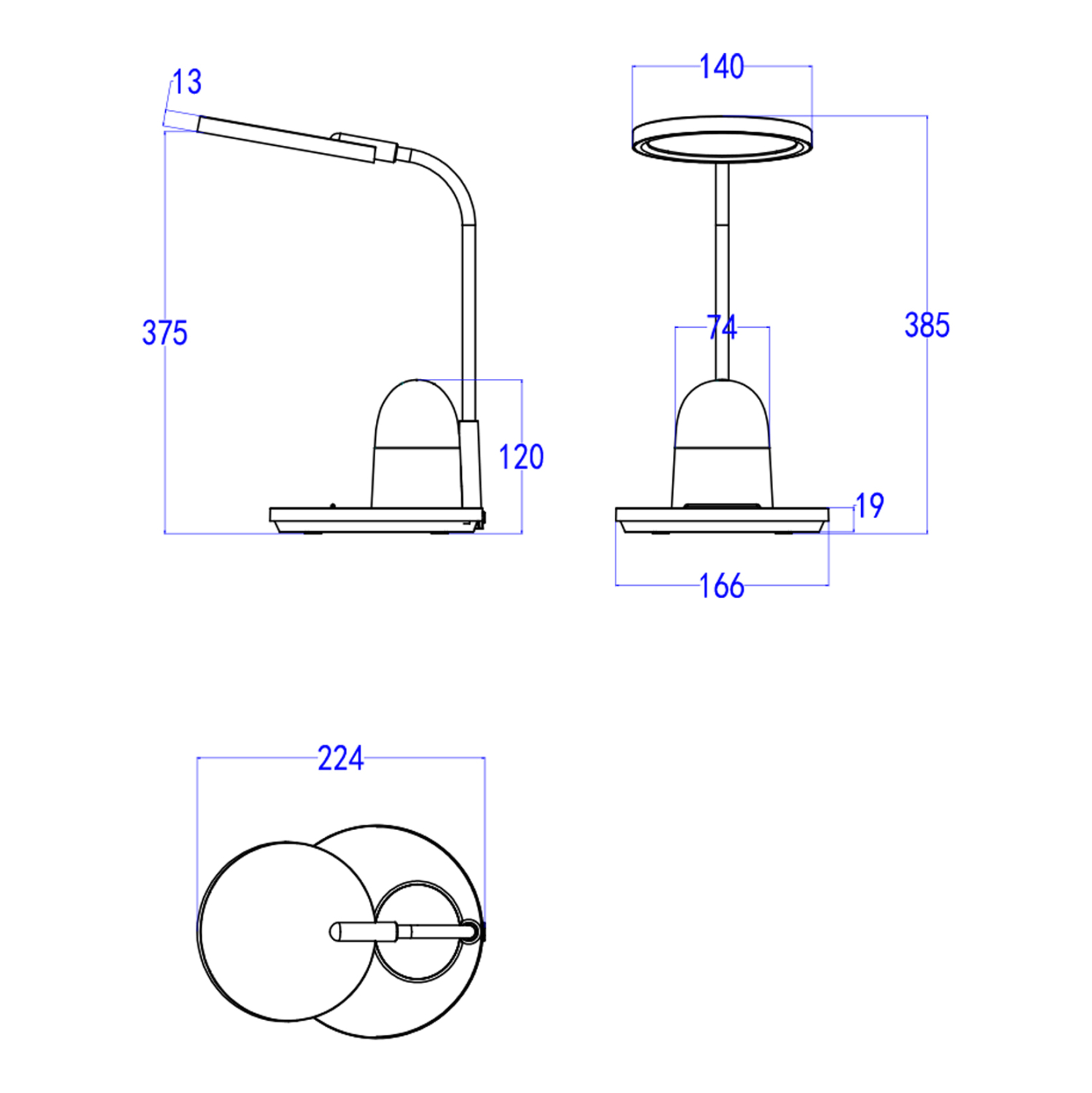 Настолна лампа Коте в жълт цвят