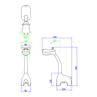 LED настолна лампа бял цвят