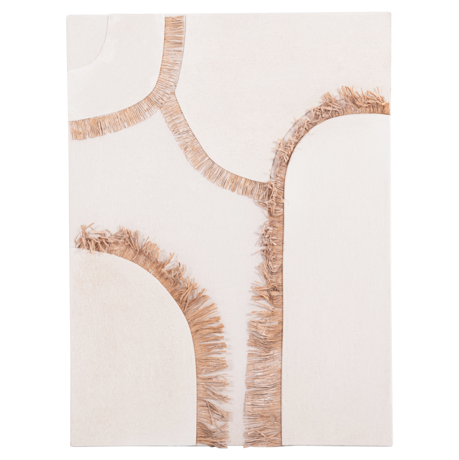 Декорация за стена в бял-натурален цвят Декорация за стена в бял-натурален цвят