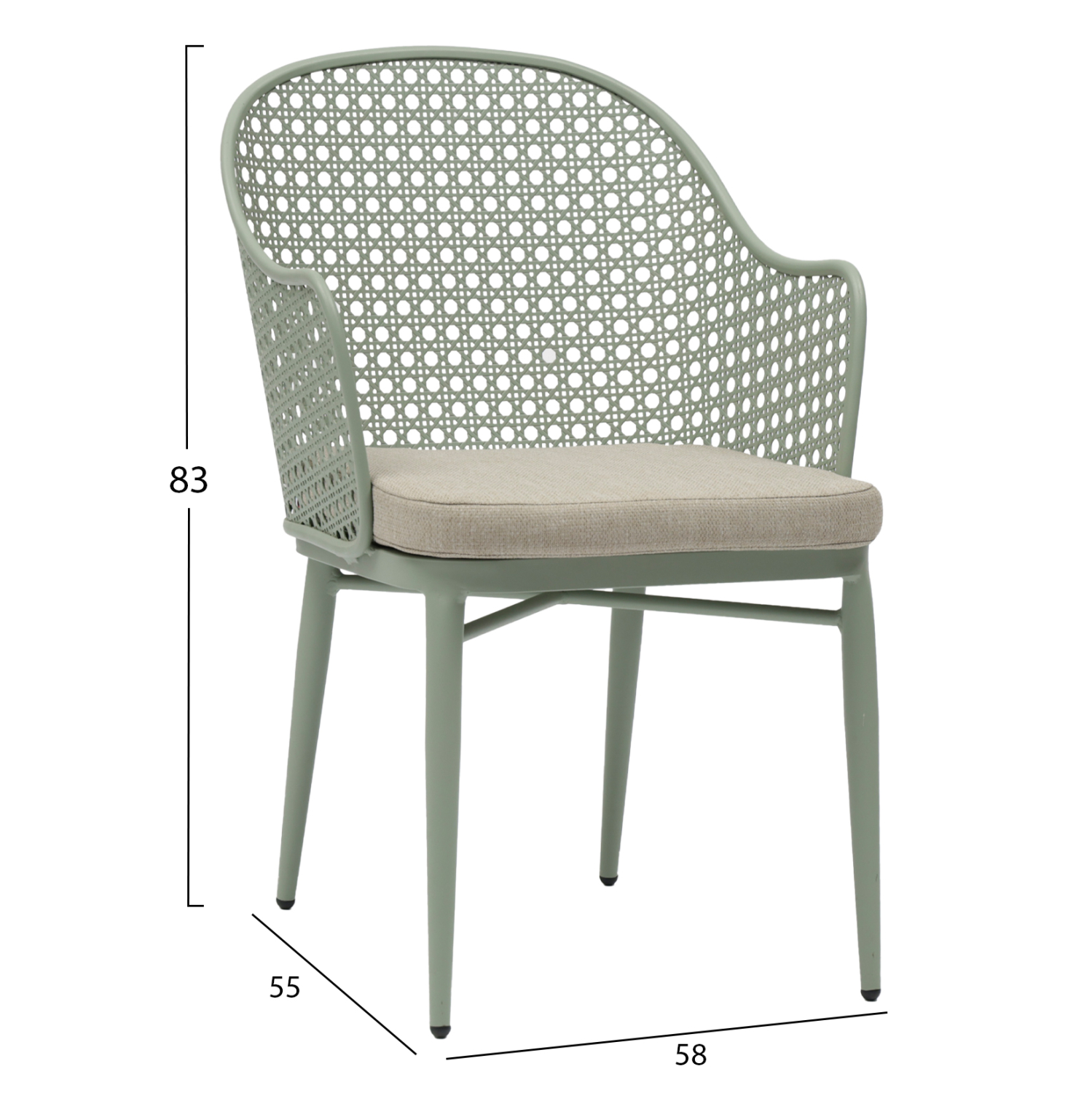 Кресло цвят шам фъстък