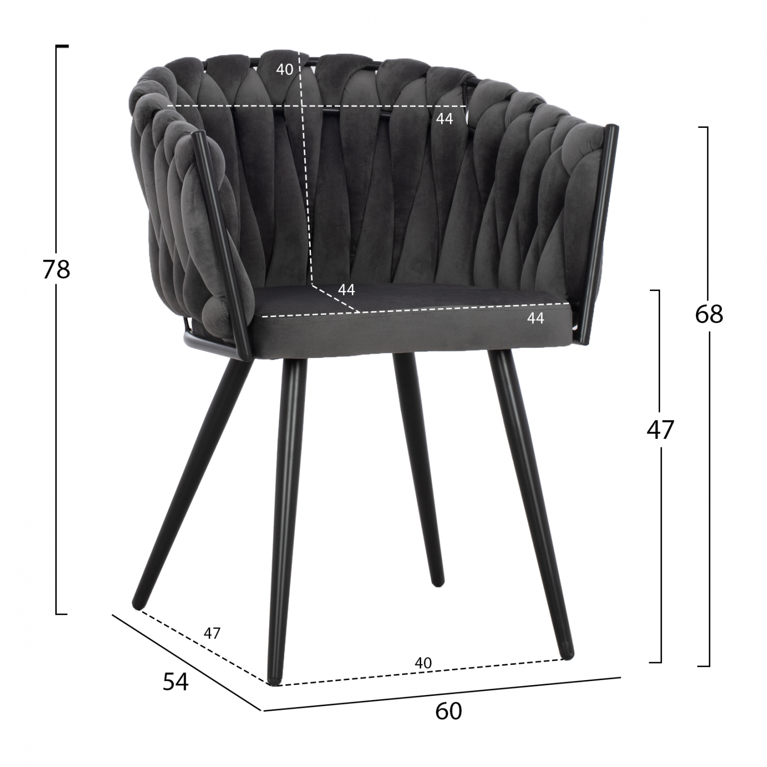 Кресло сив цвят