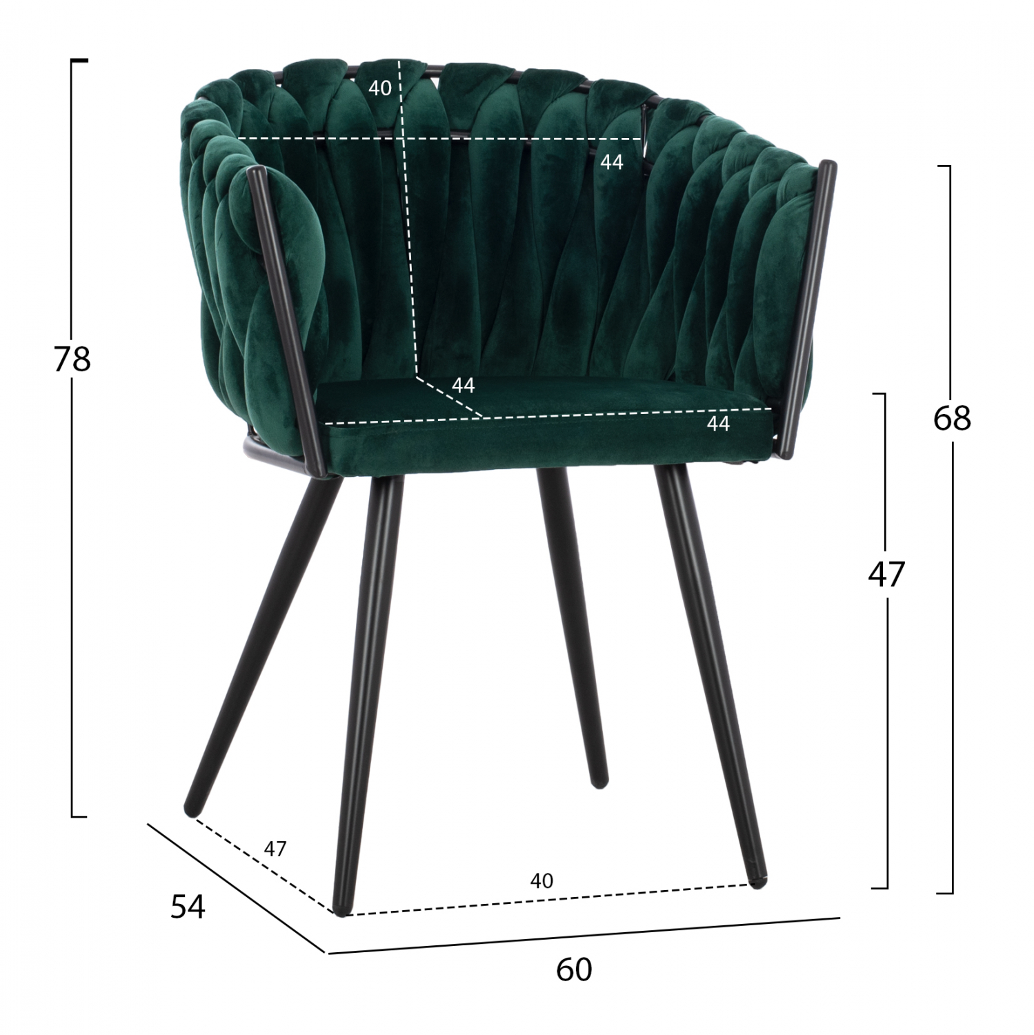 Кресло зелен цвят