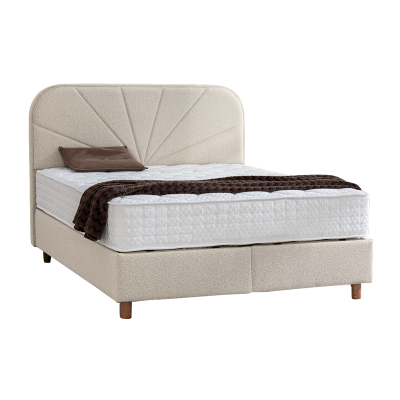 Тапицирана спалня с матрак DELUX PREMIUM 180 x 200 - крем