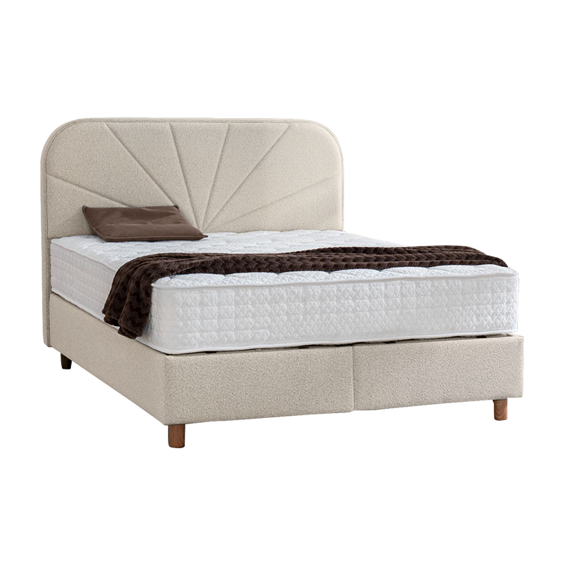 Тапицирана спалня с матрак DELUX PREMIUM 180 x 200 - крем
