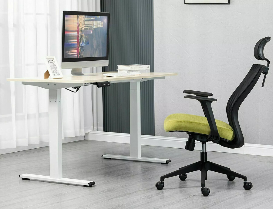 Въртящ се стол- зелен/черен