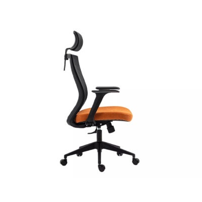 Въртящ се стол - оранжев/черен