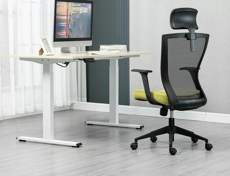 Въртящ се стол- зелен/черен