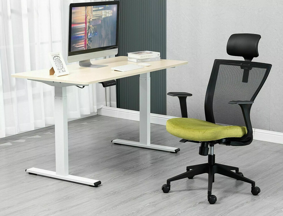 Въртящ се стол- зелен/черен