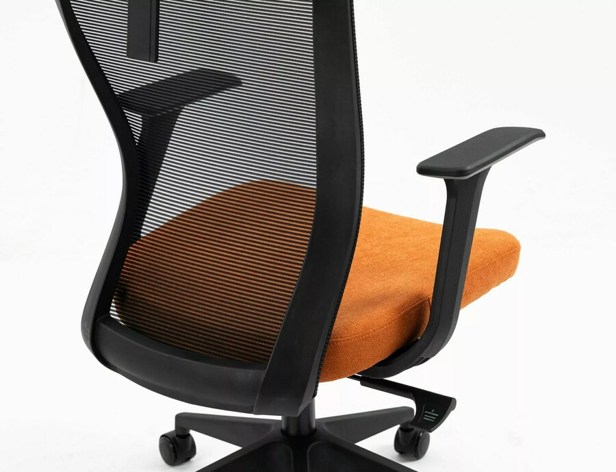 Въртящ се стол – оранжев/черен